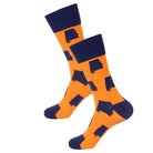 Orange/Blue Alabama Shape Socks