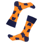 Orange/Blue Alabama Shape Socks