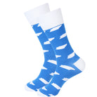 Blue/White Tennessee Shape Socks