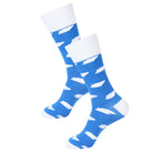 Blue/White Tennessee Shape Socks