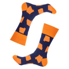 Blue/Orange Alabama Shape Socks