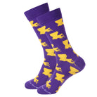 Purple/Gold Louisiana Shape Socks