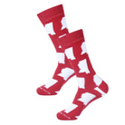 Red/White Mississippi State Shape Socks