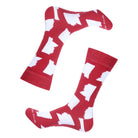 Red/White Mississippi State Shape Socks