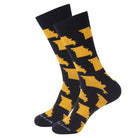 Black/Gold Missouri Shape Socks