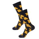 Black/Gold Missouri Shape Socks