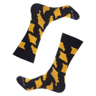 Black/Gold Missouri Shape Socks