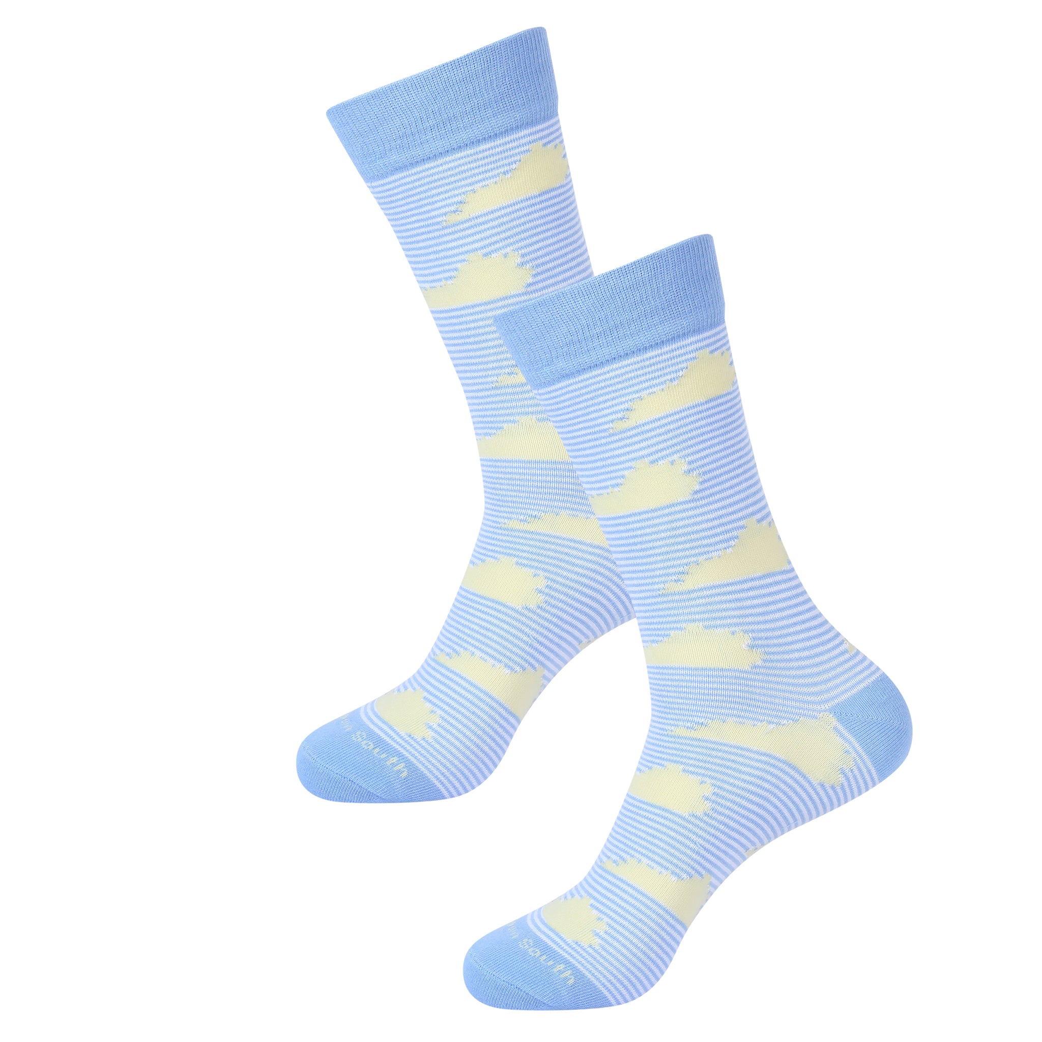 Blue Stripe/Yellow Kentucky Shape Socks