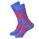 Blue/Red Mississippi State Shape Socks