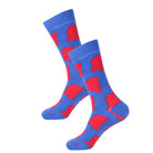 Blue/Red Mississippi State Shape Socks