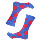 Blue/Red Mississippi State Shape Socks