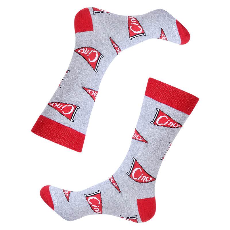 Cincy Pennant Socks