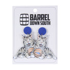 Sitting Wildcat With Basketball Acrylic Earrings - Barrel Down South