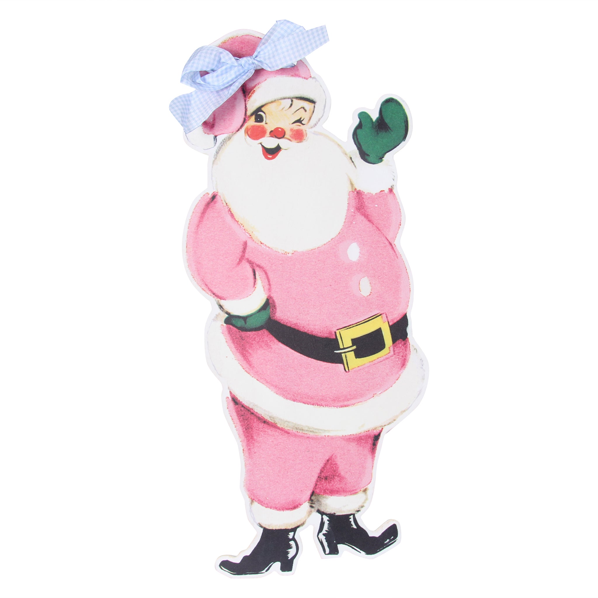 Pink Santa Door Hanger