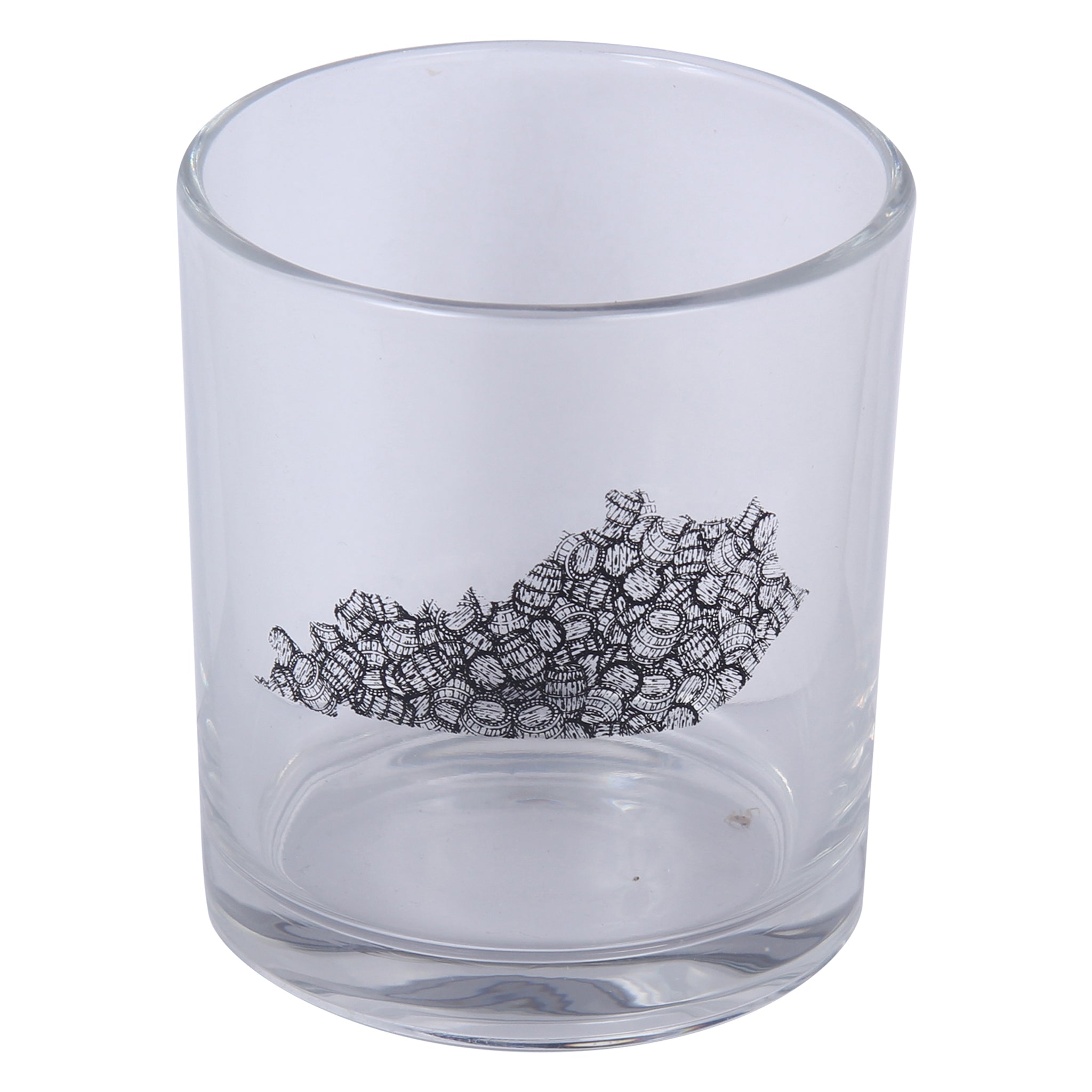 Kentucky Shape Bourbon Barrels Rocks Glass