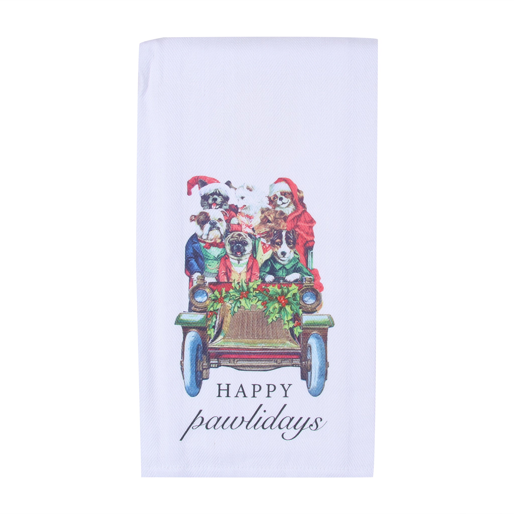 Happy Pawlidays Tea Towel