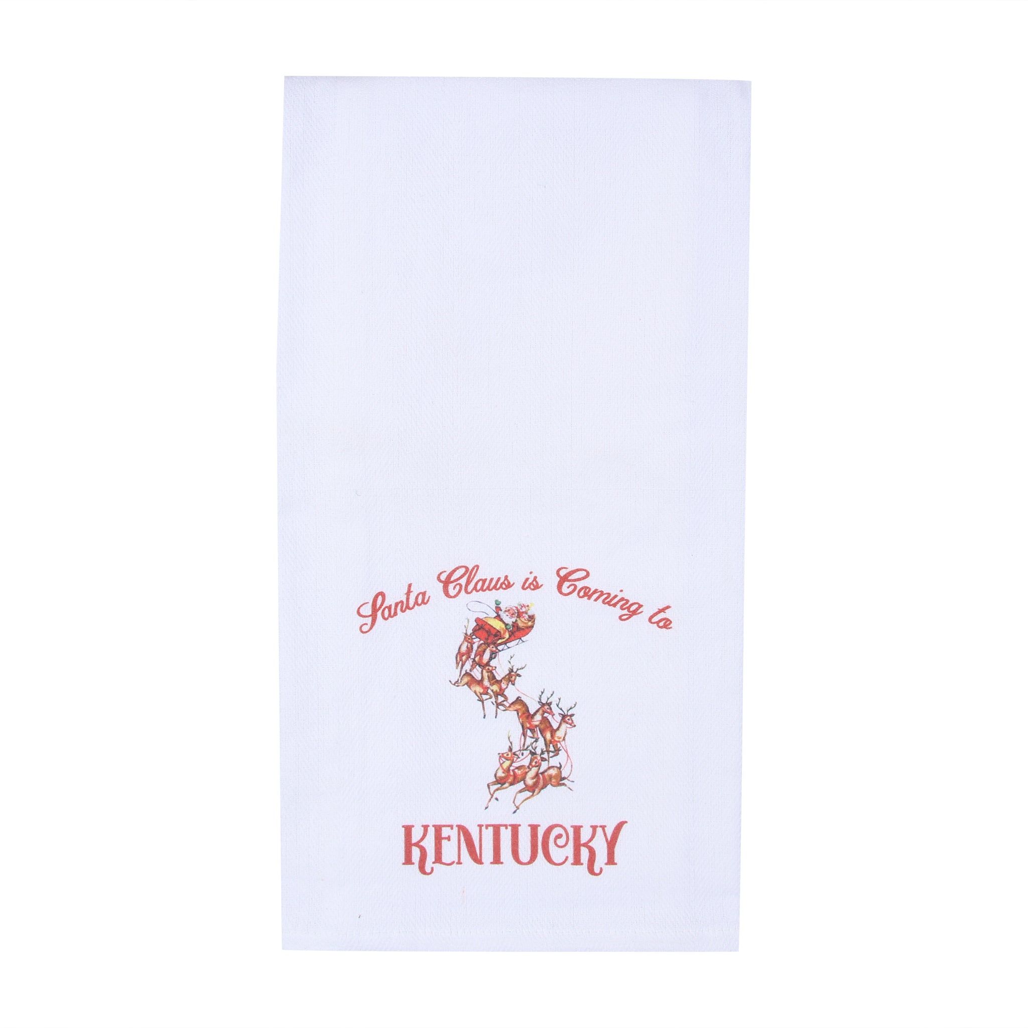 Santa Claus is Coming to KY Tea Towel