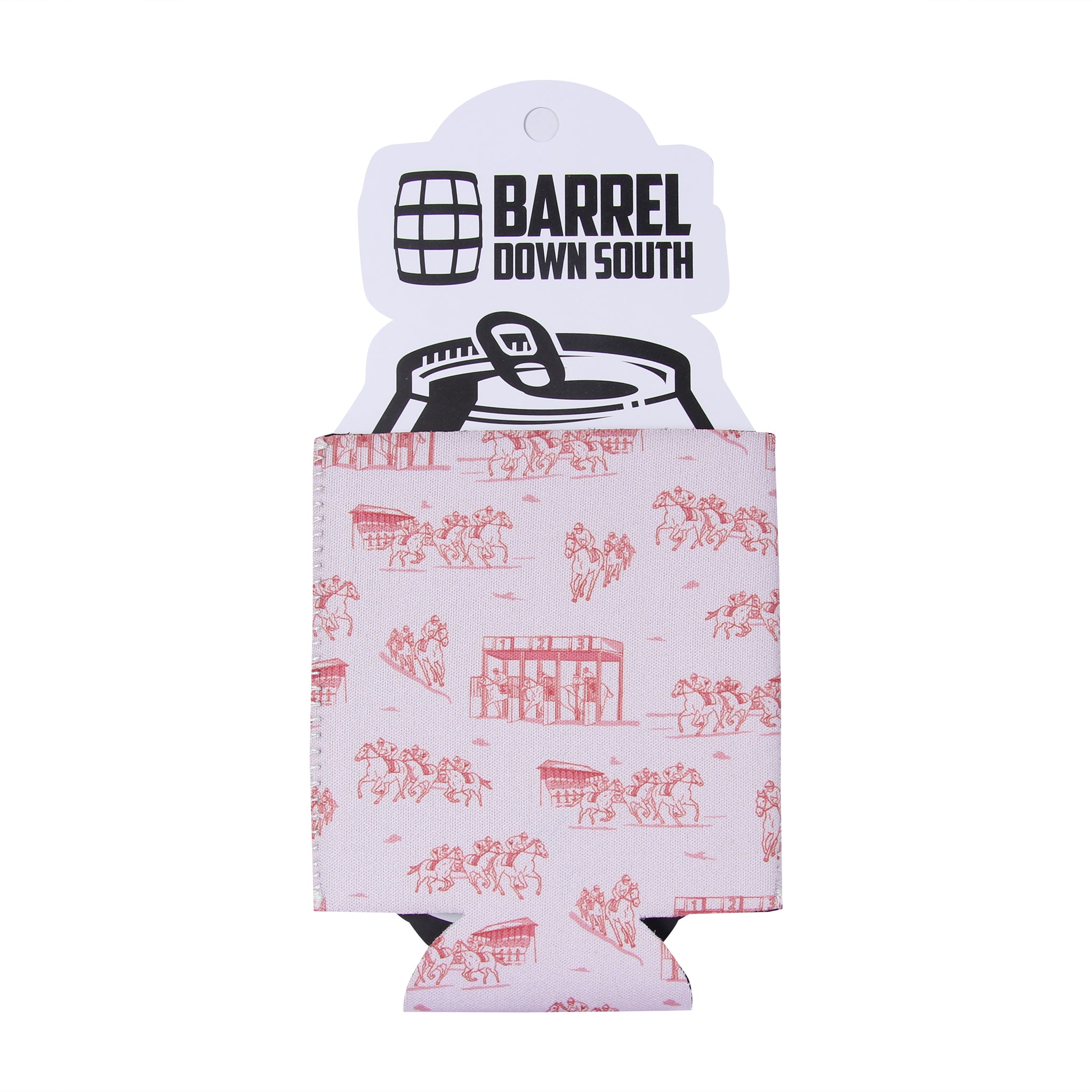 Peach Horse Racing Icons Can Cooler