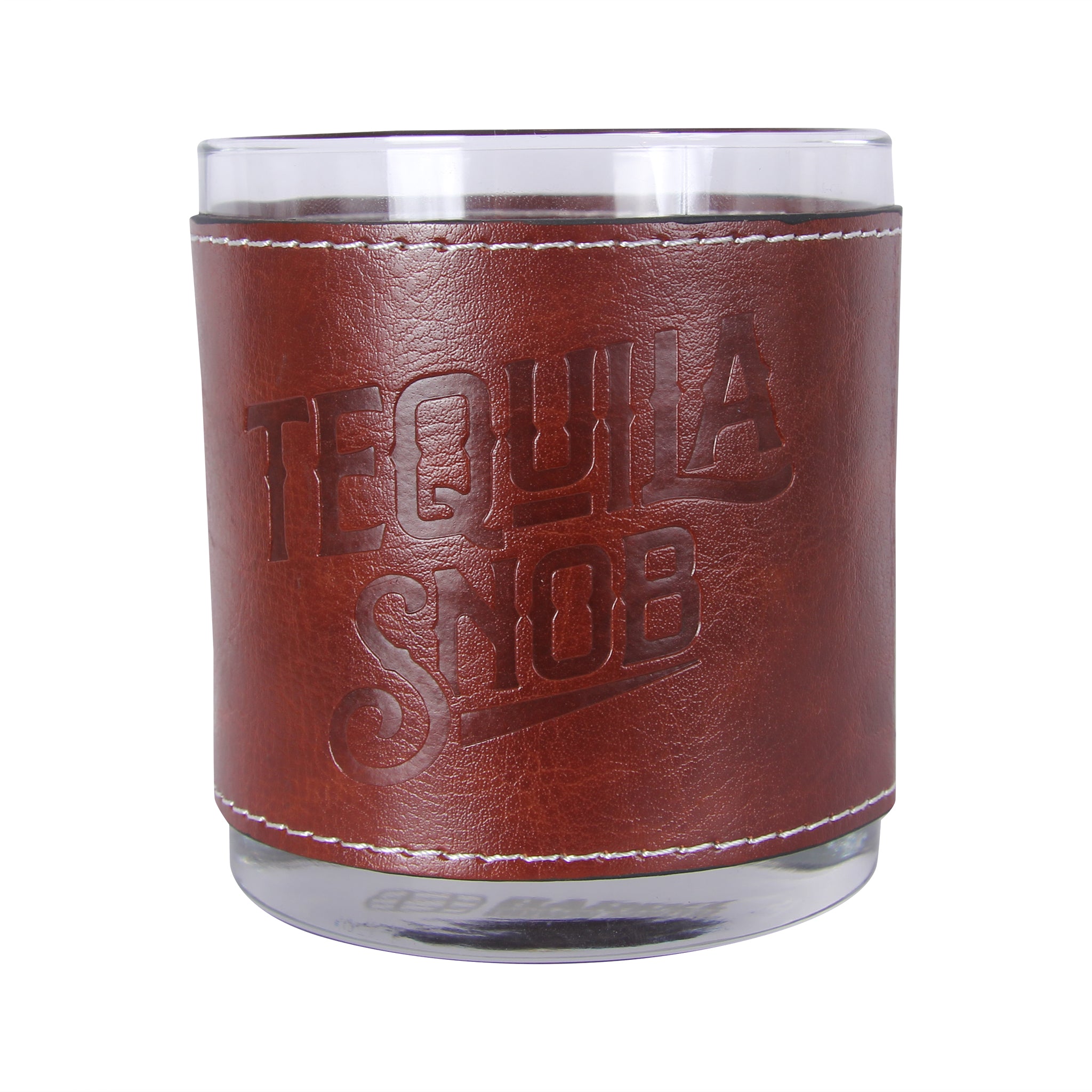 Tequila Snob Faux Leather Rocks Glass - Thumbnail 2