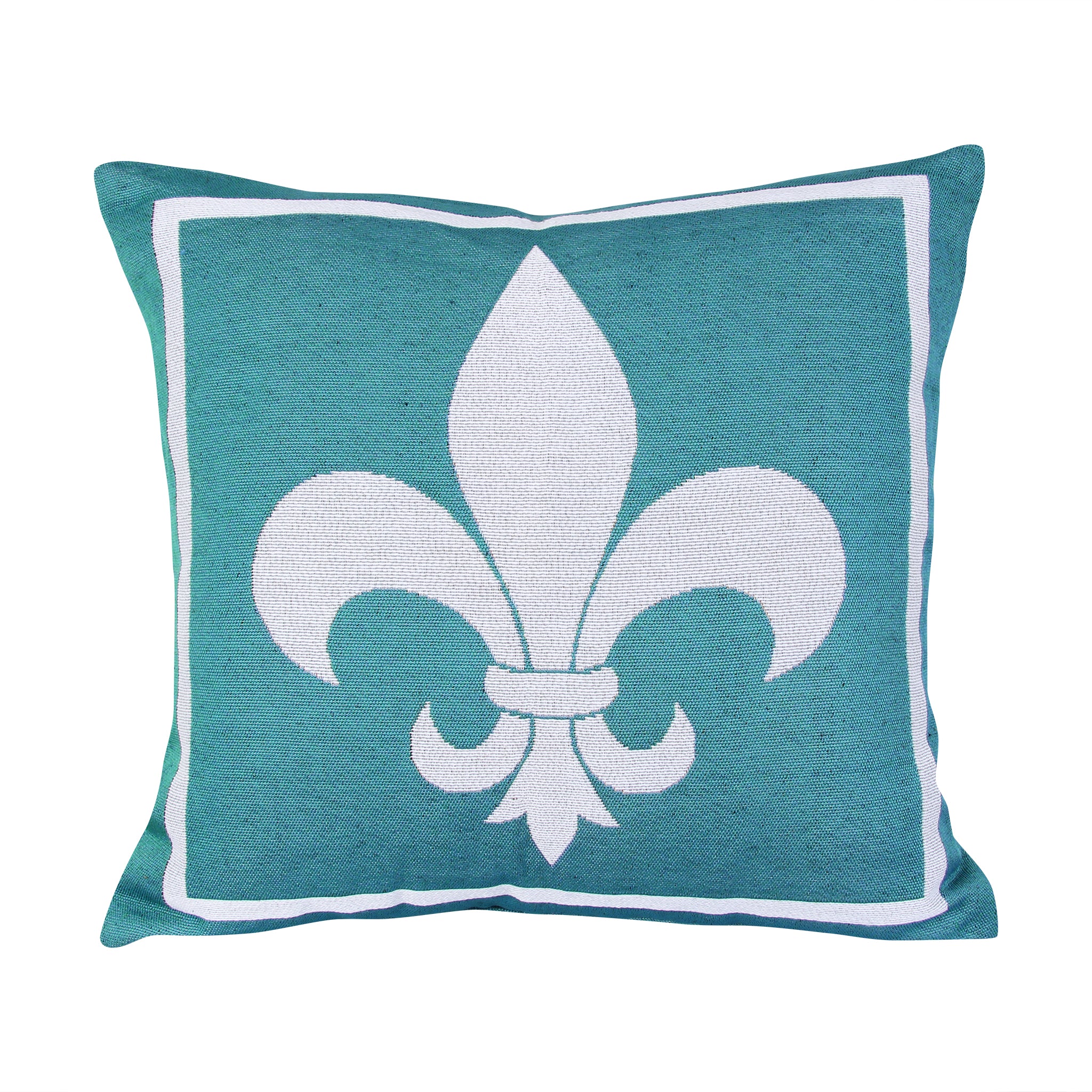 Teal Fleur De Lis Pillow - Thumbnail 2