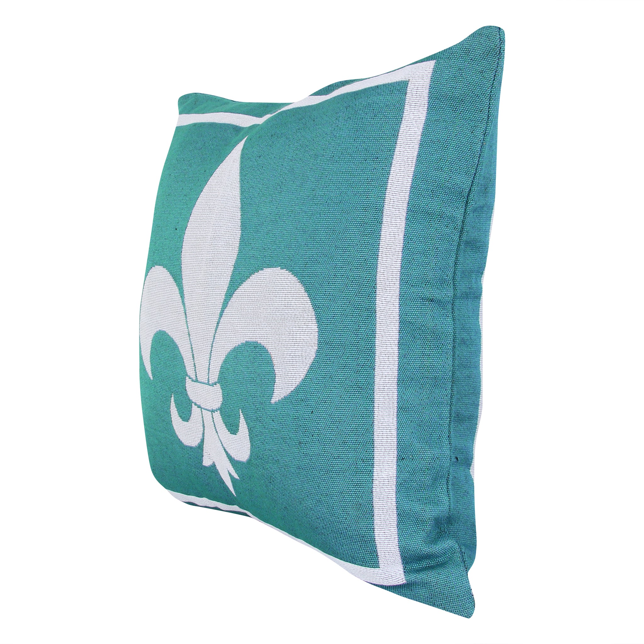 Teal Fleur De Lis Pillow