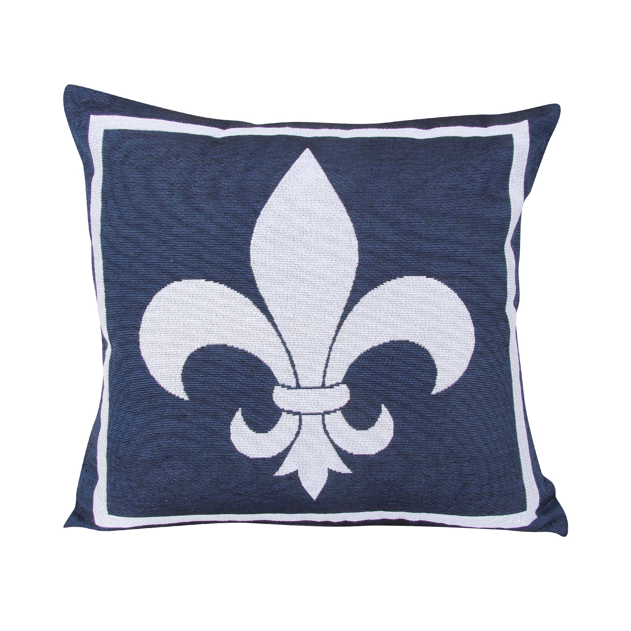 Navy Fleur De Lis Pillow