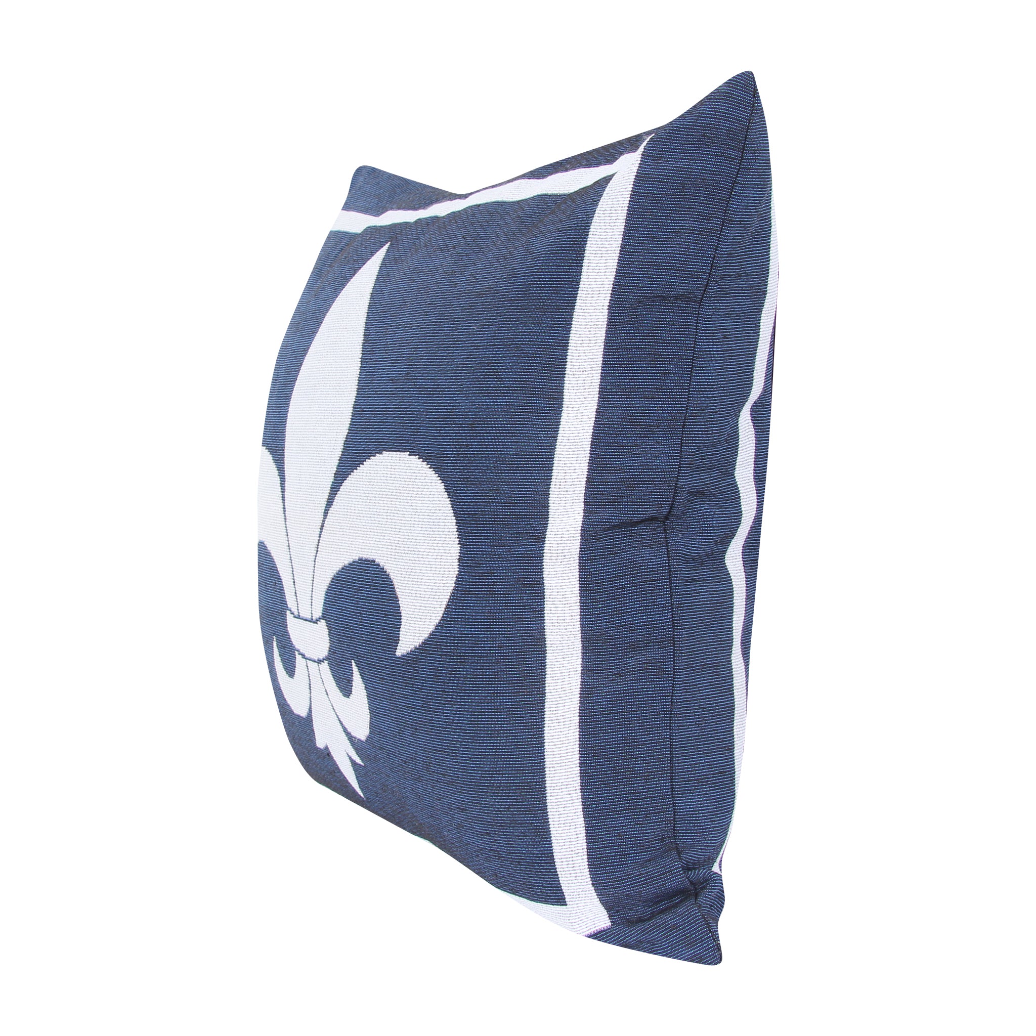 Navy Fleur De Lis Pillow - Thumbnail 2