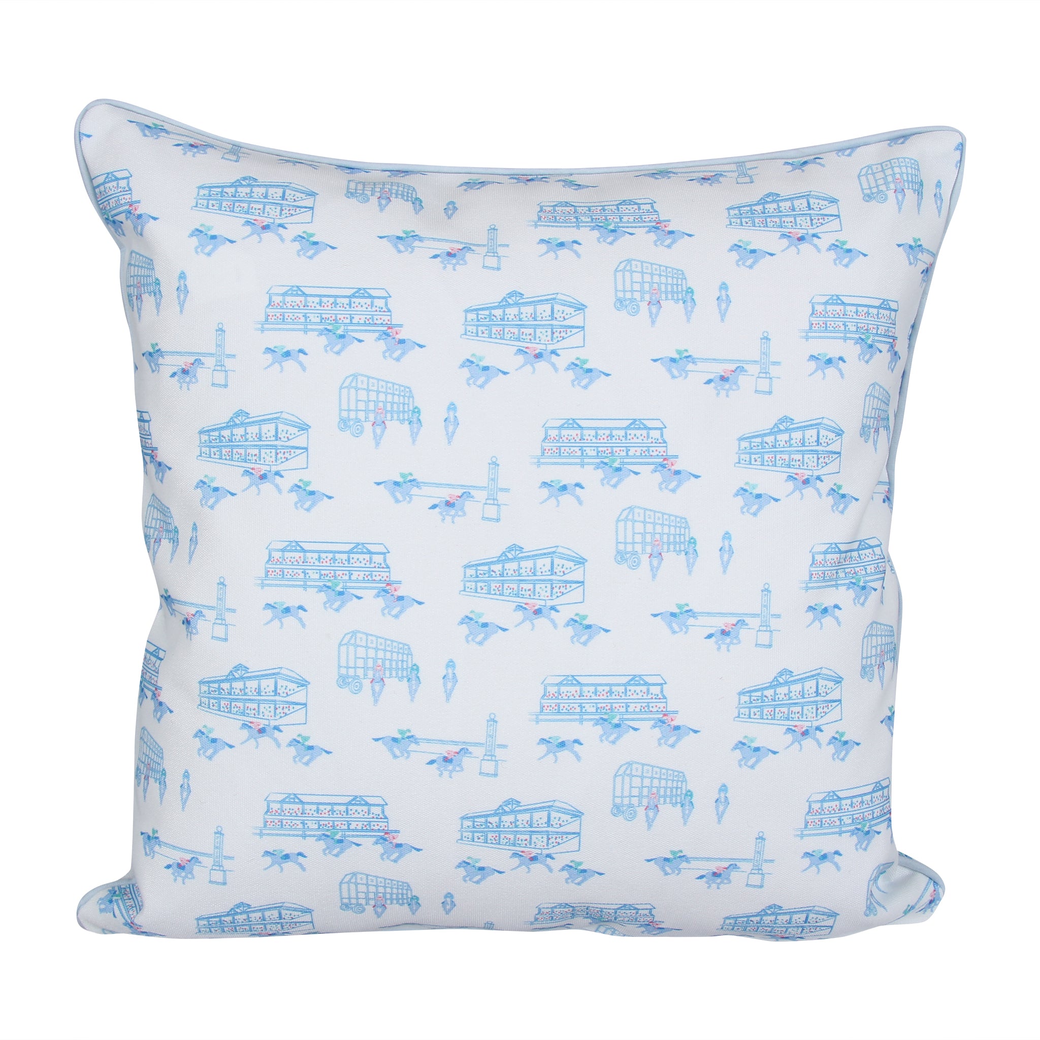 Barrel Down South Horse Racing Icons Pillow