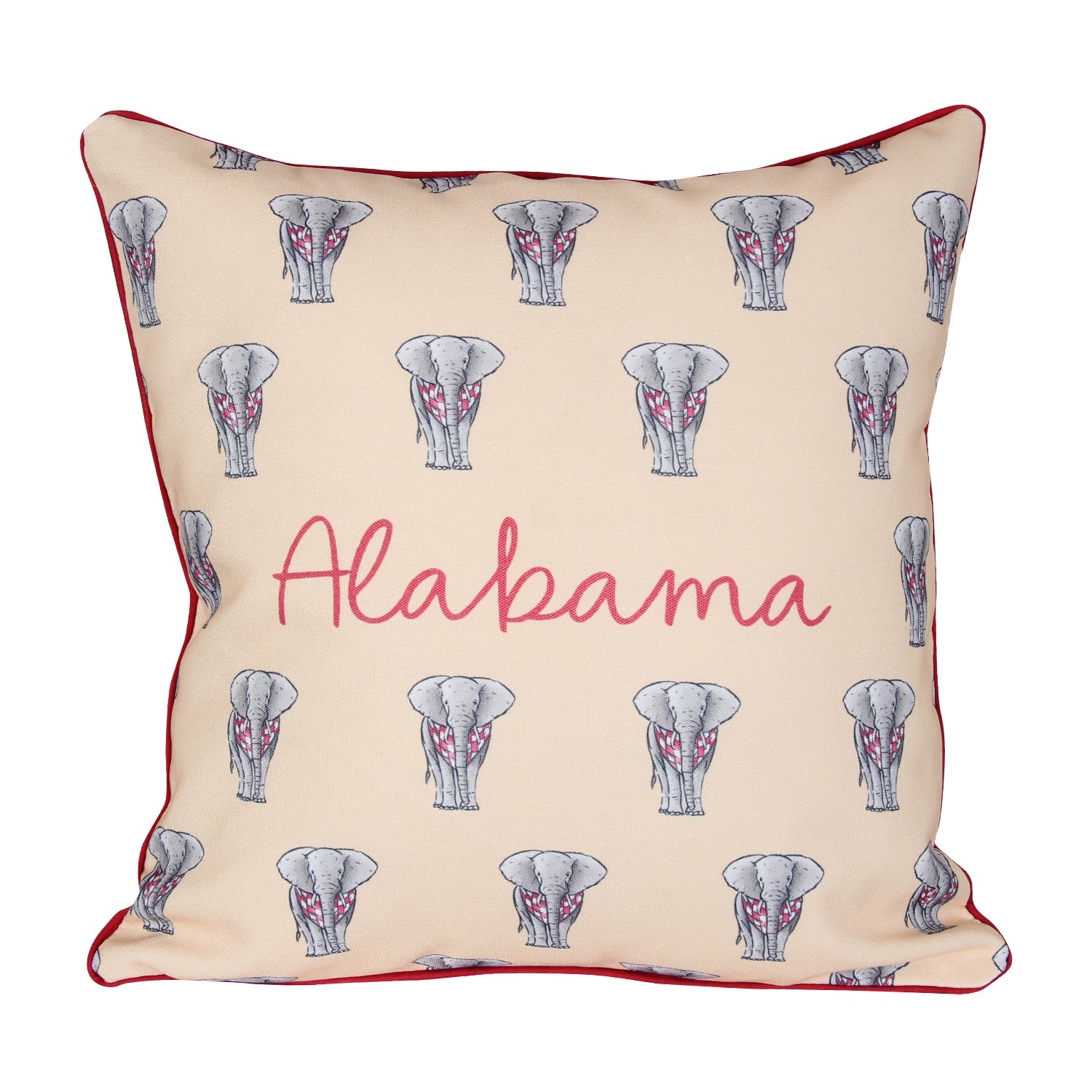 Barrel Down South Elephants Alabama Gingham Pillow - Thumbnail 2