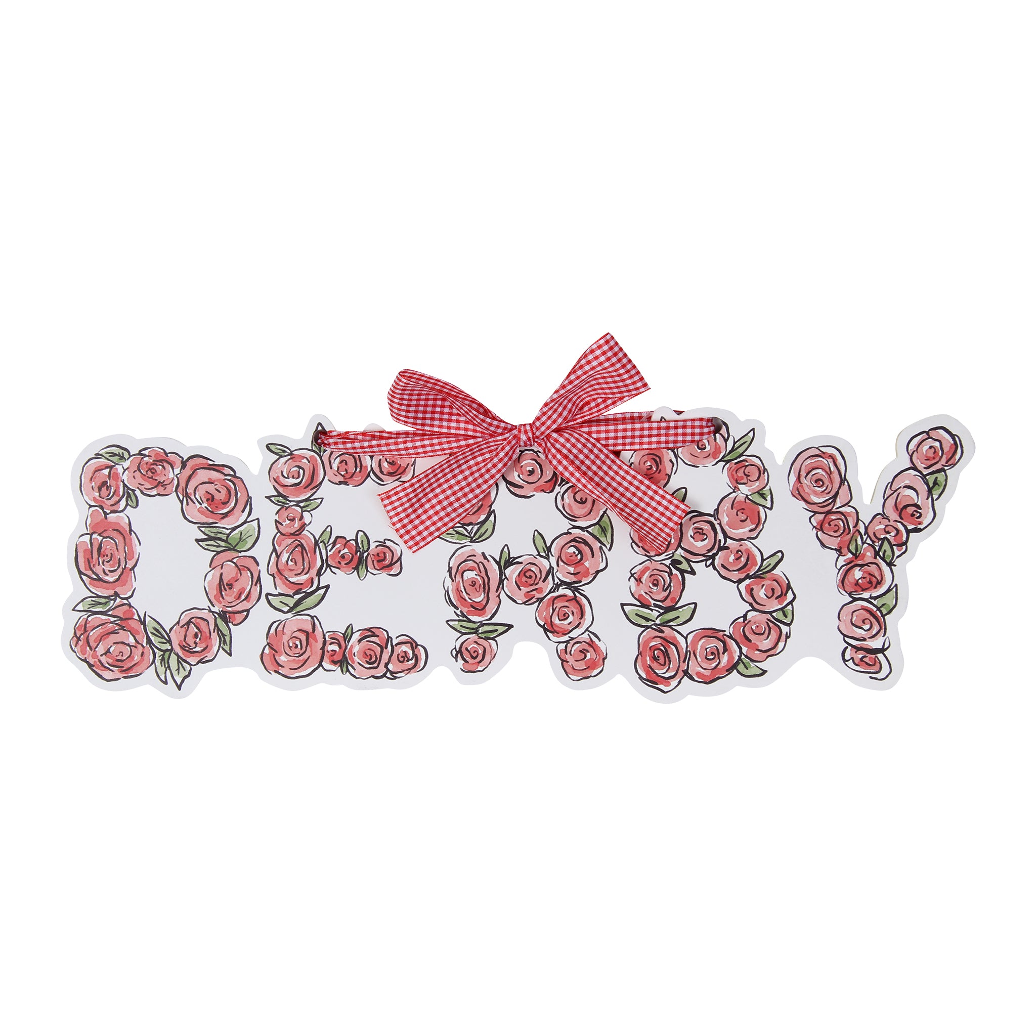 Derby Word Roses Door Hanger - Barrel Down South