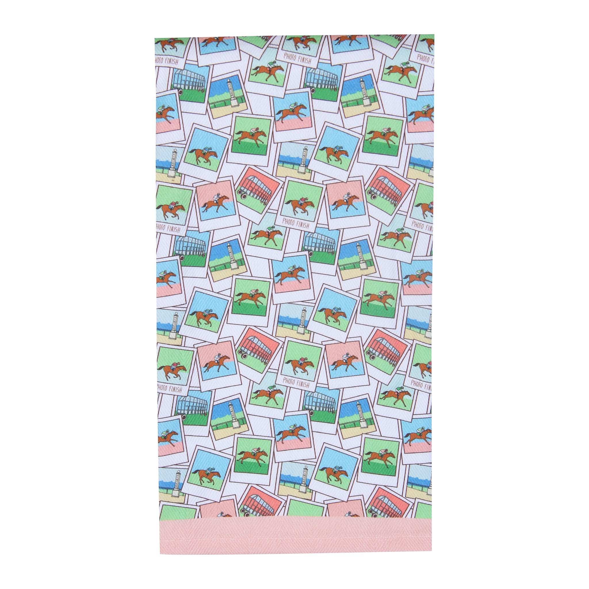 Horse Racing Photo Finish Tea Towel - Barrel Down South