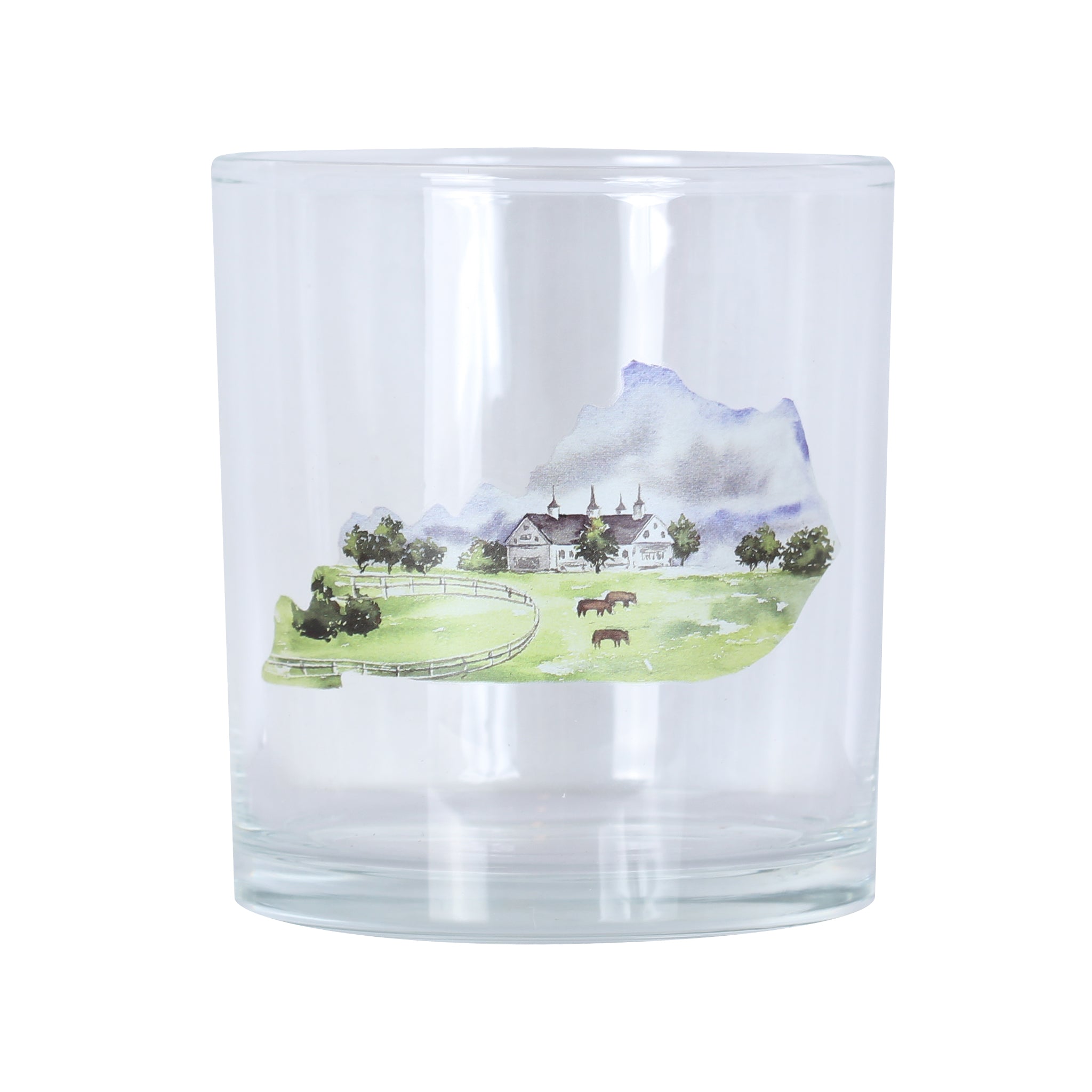 Kentucky Horse Farm Rocks Glass - Barrel Down South