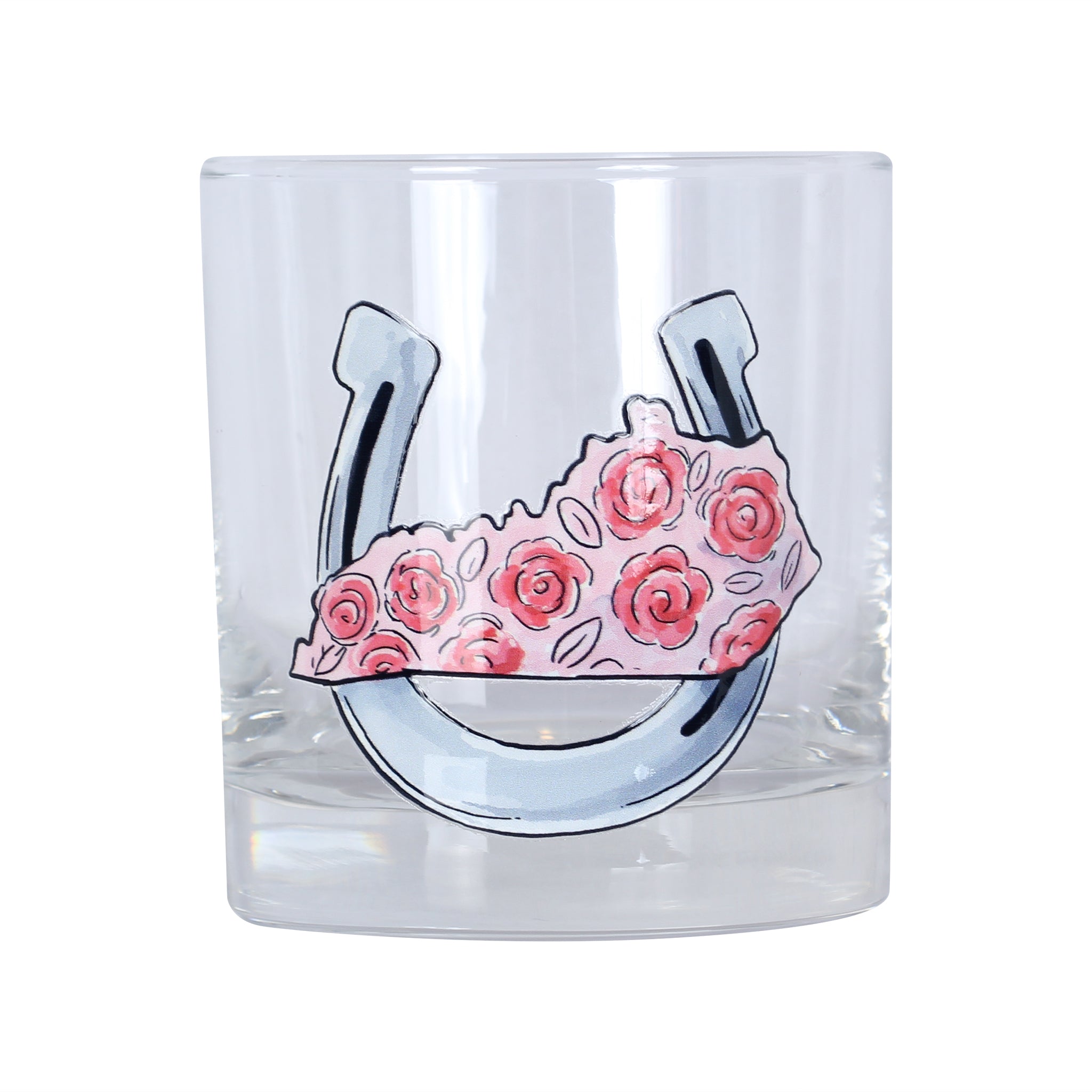 KY Roses In Horseshoe Rocks Glass - Barrel Down South