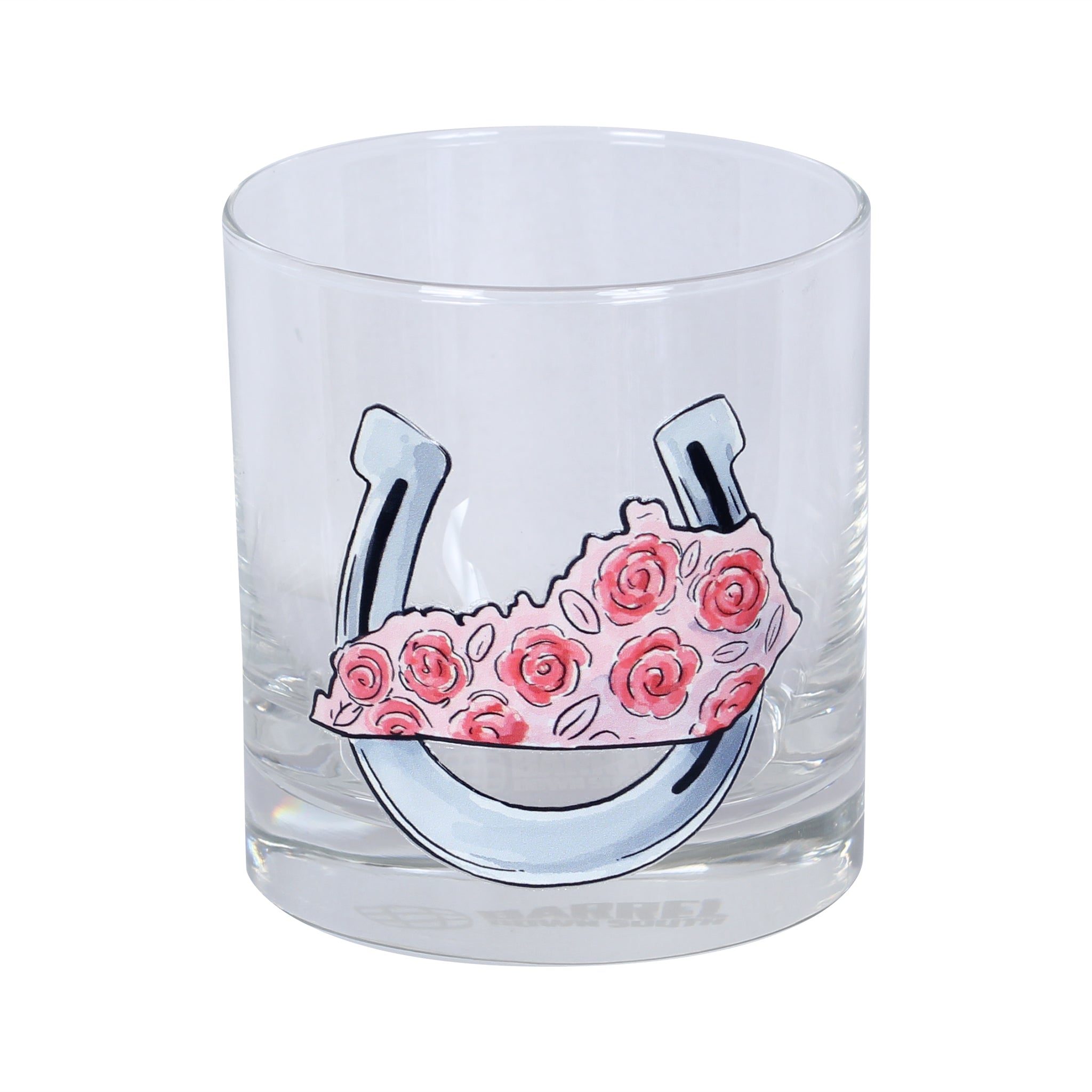 KY Roses In Horseshoe Rocks Glass - Barrel Down South