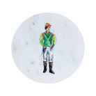 Green and Orange Standing Jockey Marble Coaster - Barrel Down South
