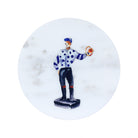Blue Polka Dot Standing Jockey Marble Coaster - Barrel Down South