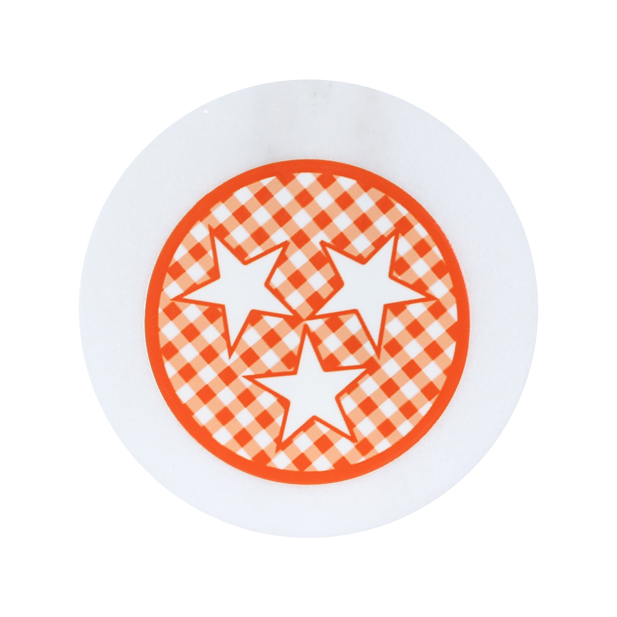 Gingham Tri Star Marble Coaster - Barrel Down South