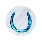 Blue Horseshoe Marble Coaster - Barrel Down South