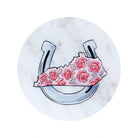 KY Roses In Horseshoe Marble Coaster - Barrel Down South