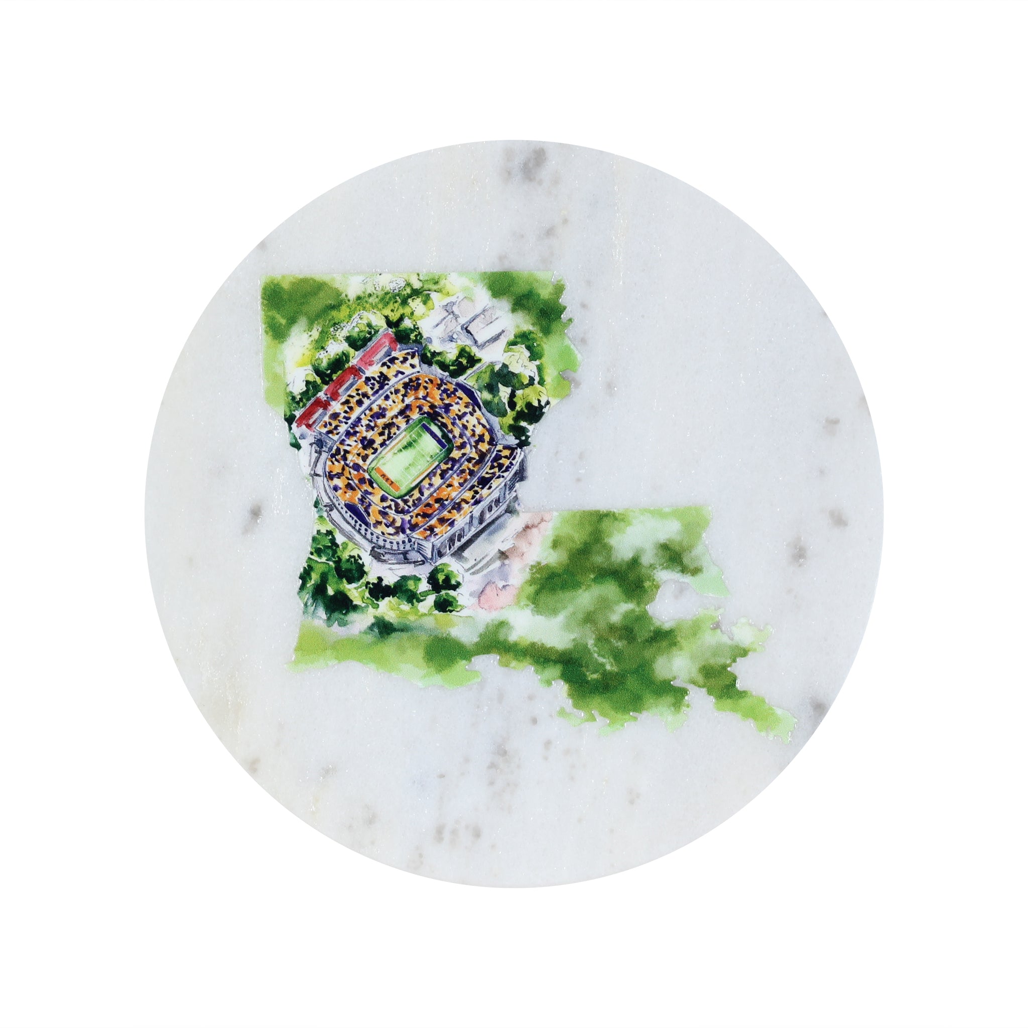 Louisiana Stadium Marble Coaster - Barrel Down South