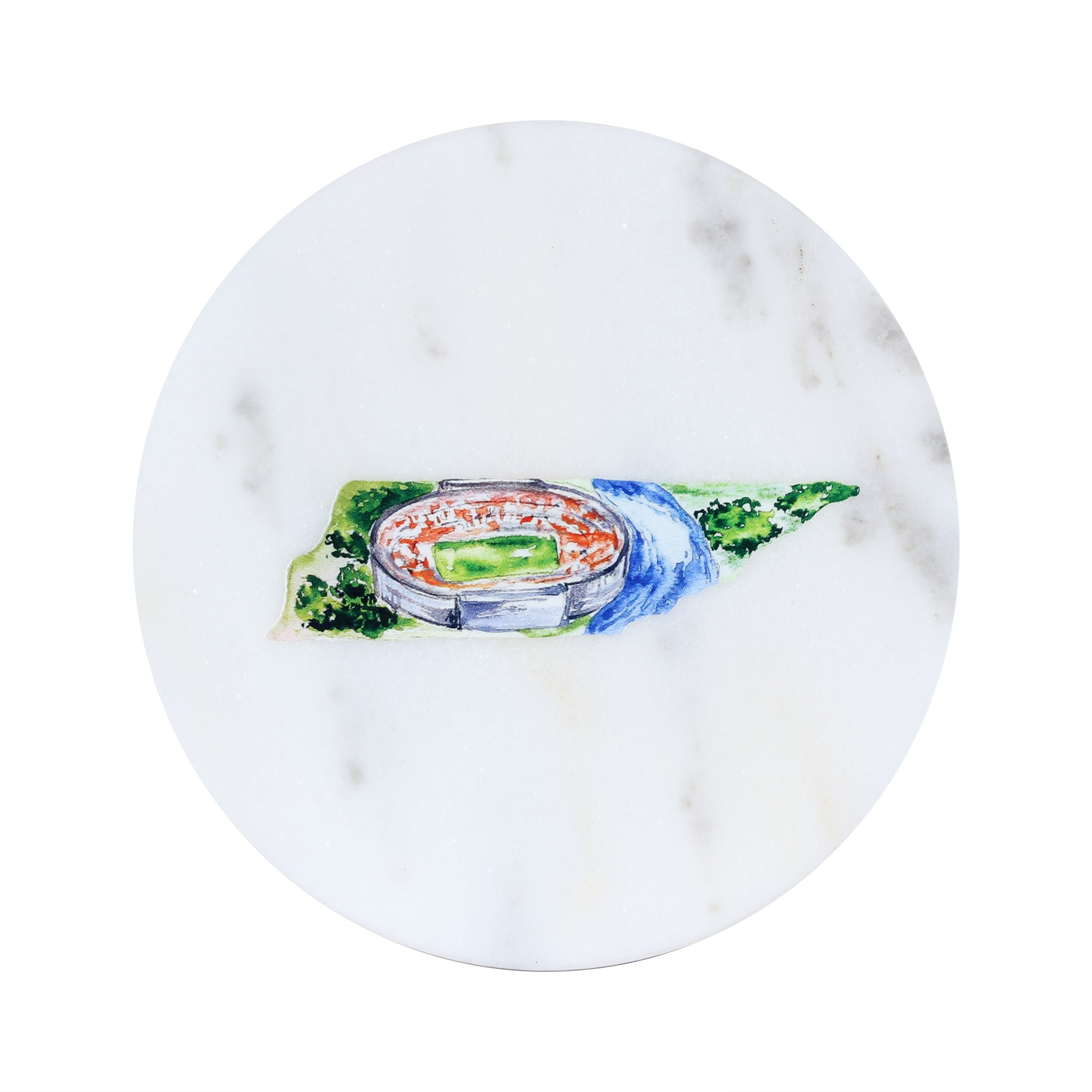 Tennessee Stadium Marble Coaster - Barrel Down South