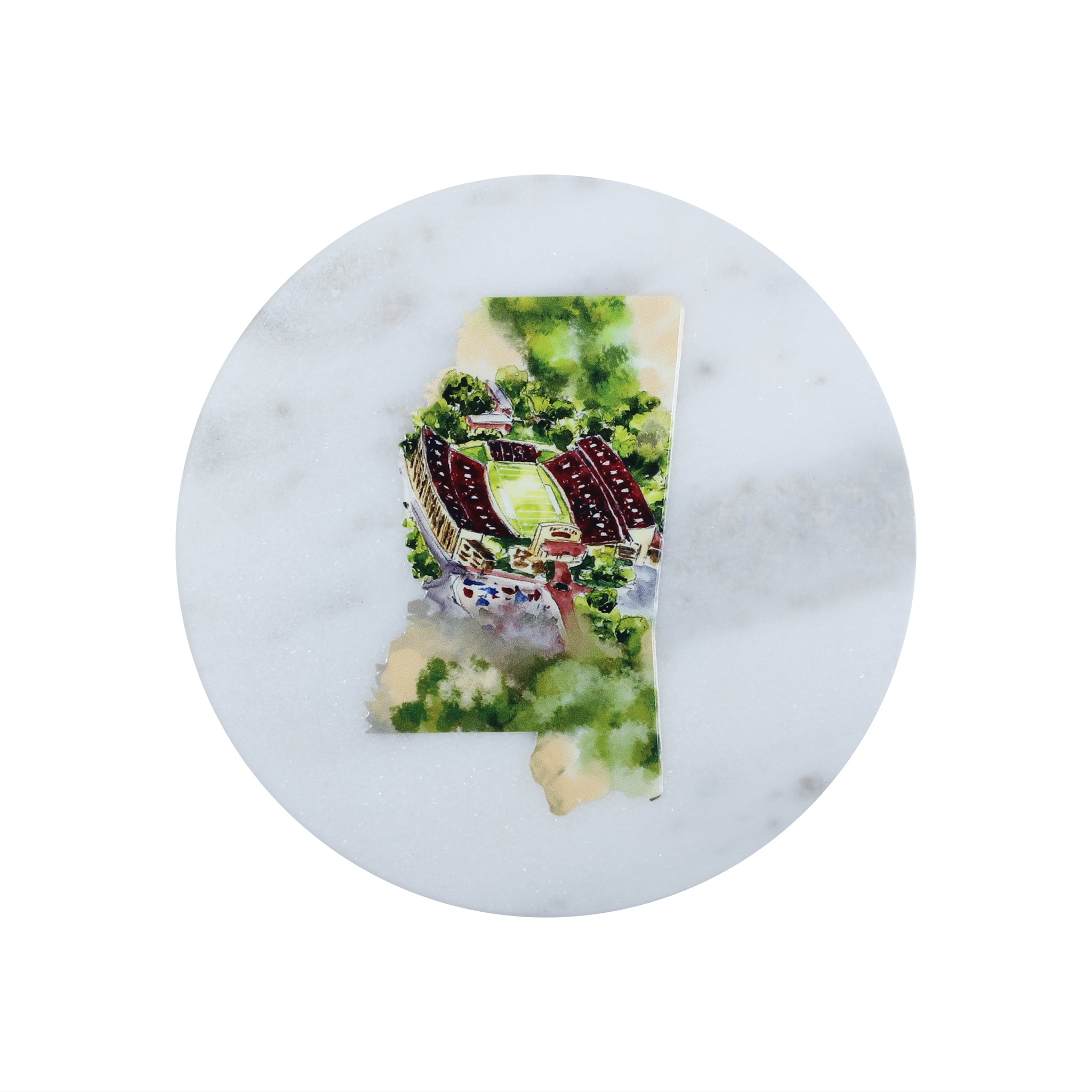 Mississippi Stadium Marble Coaster - Barrel Down South