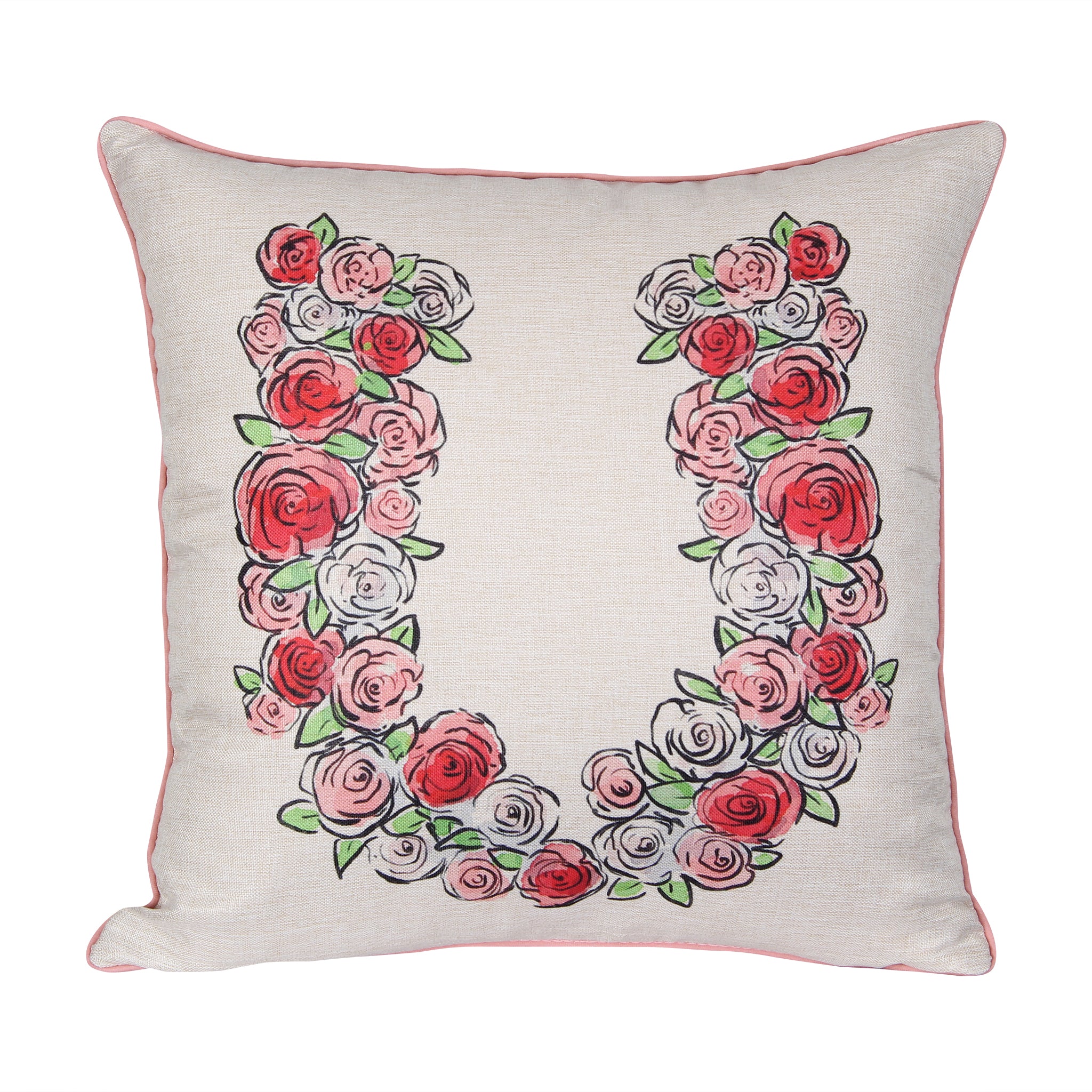Barrel Down South Horseshoe Roses Horse Racing Pillow - Thumbnail 3