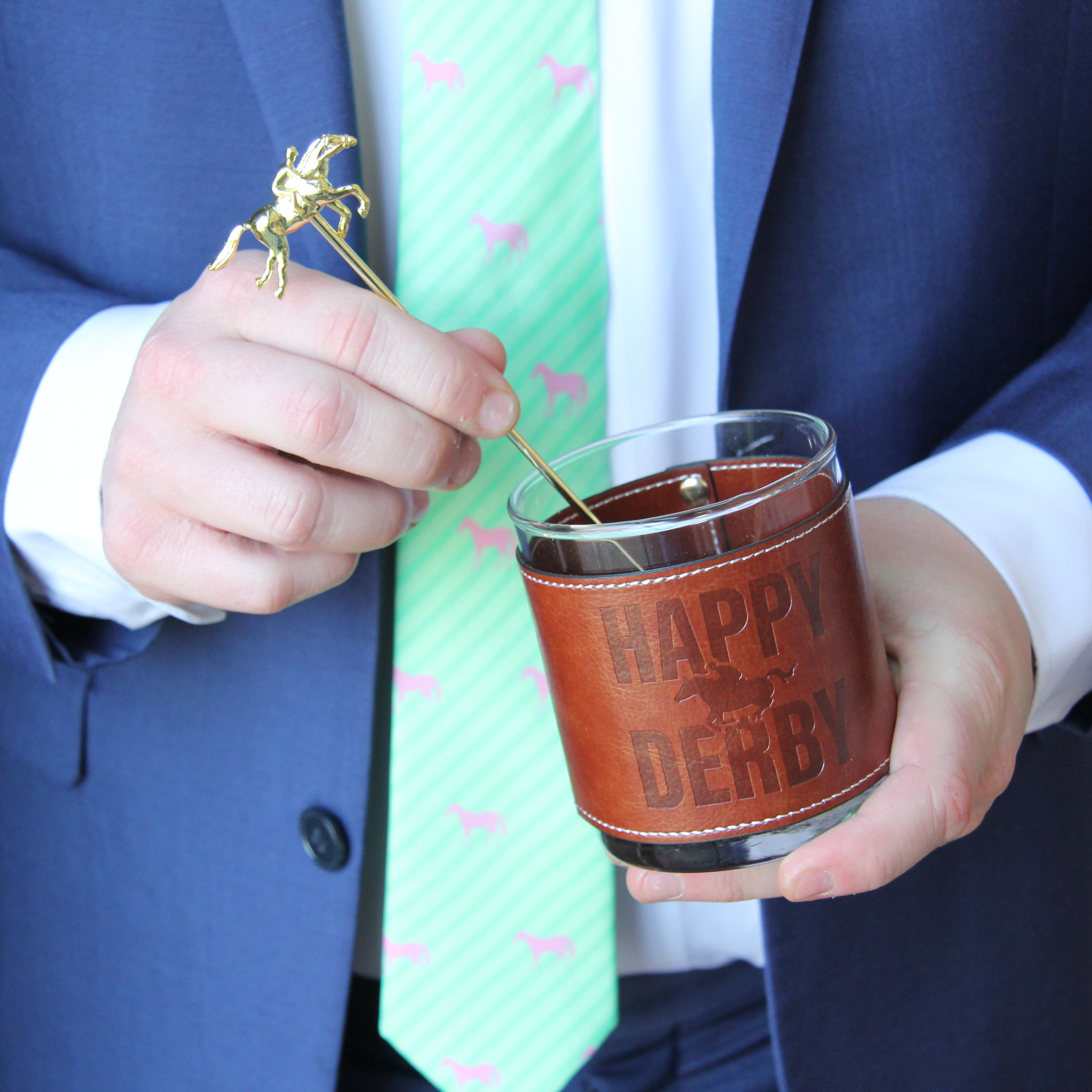 Metal Horse Racing Cocktail Stirrer (Gold) - Barrel Down South