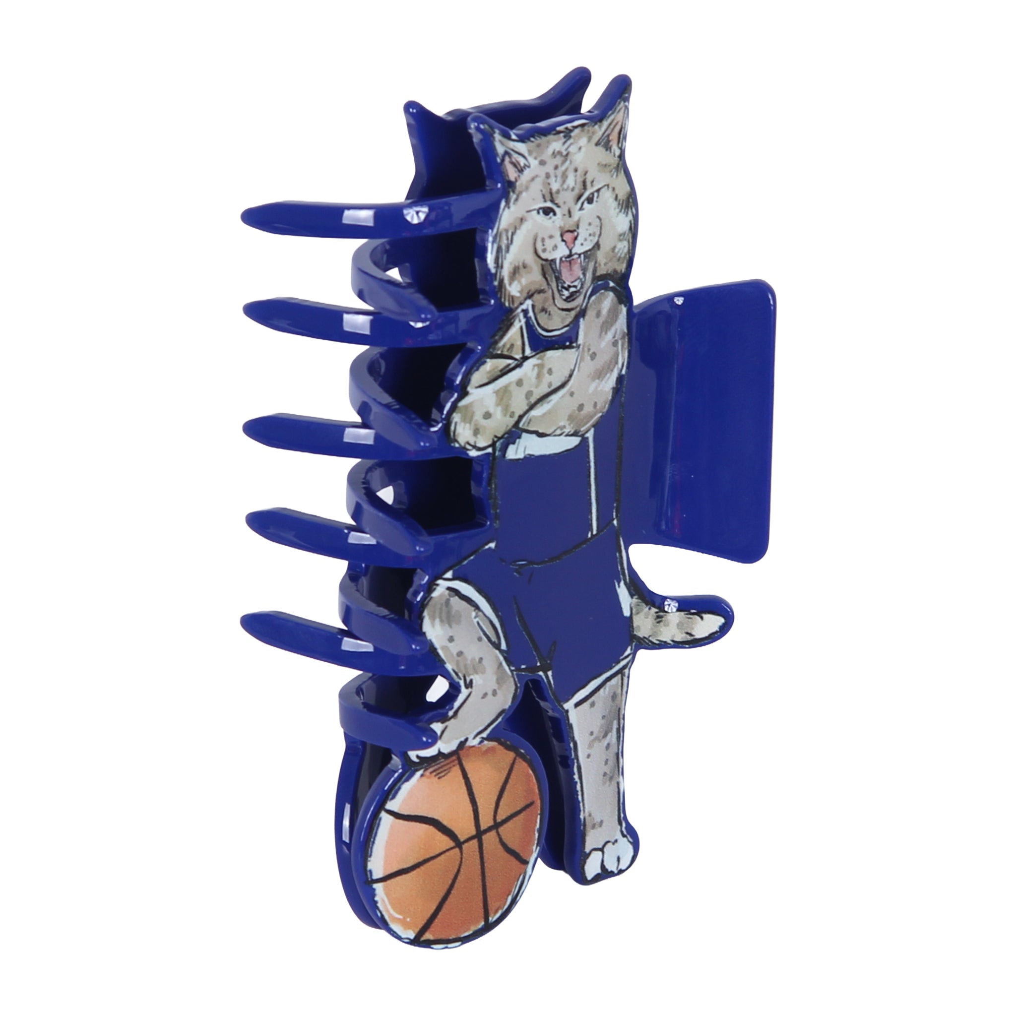 Standing Wildcat with Basketball Hair Clip - Barrel Down South