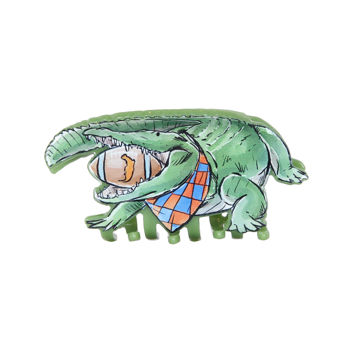 Alligator With Football Hair Clip - Barrel Down South