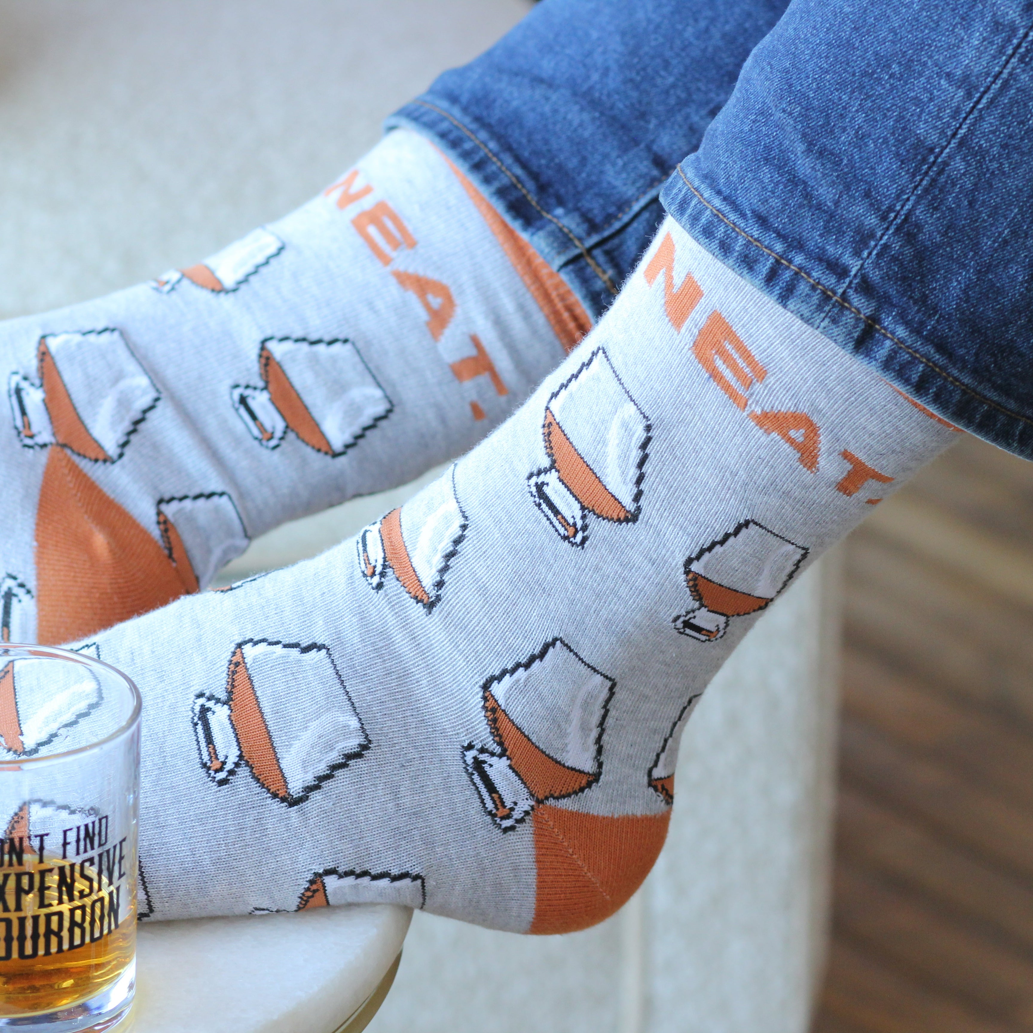 Neat Bourbon Socks - Barrel Down South