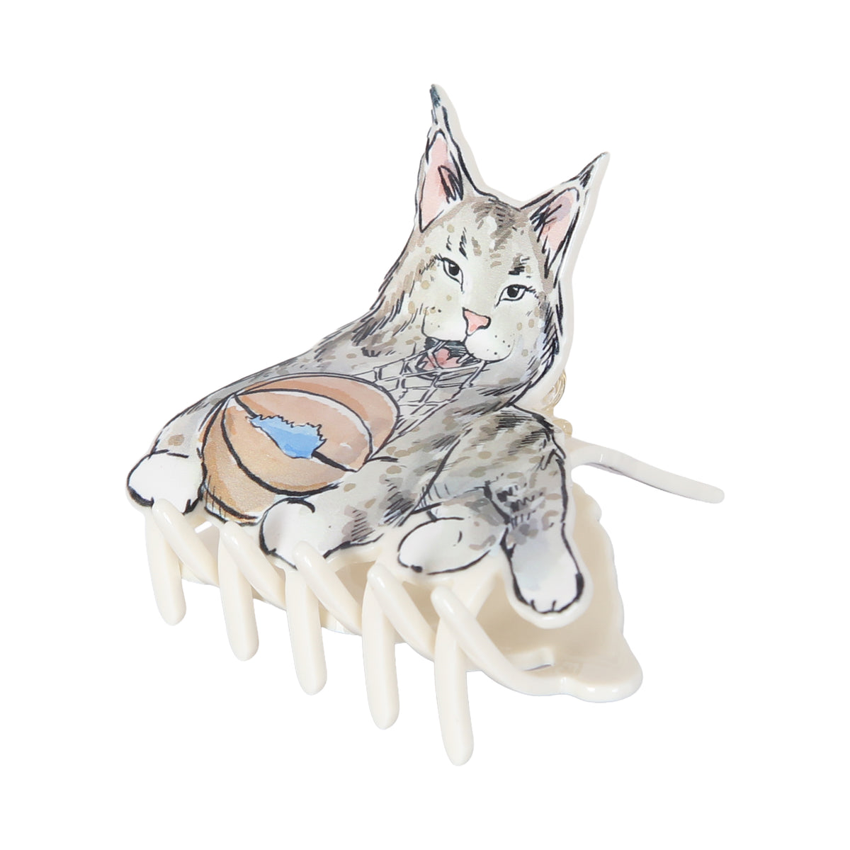 Sitting Wildcat Hair Clip - Barrel Down South