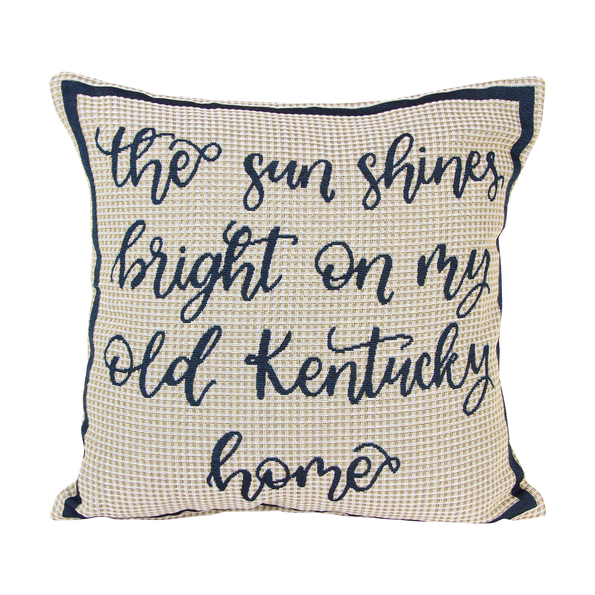 Yellow Plaid Weep No More Pillow