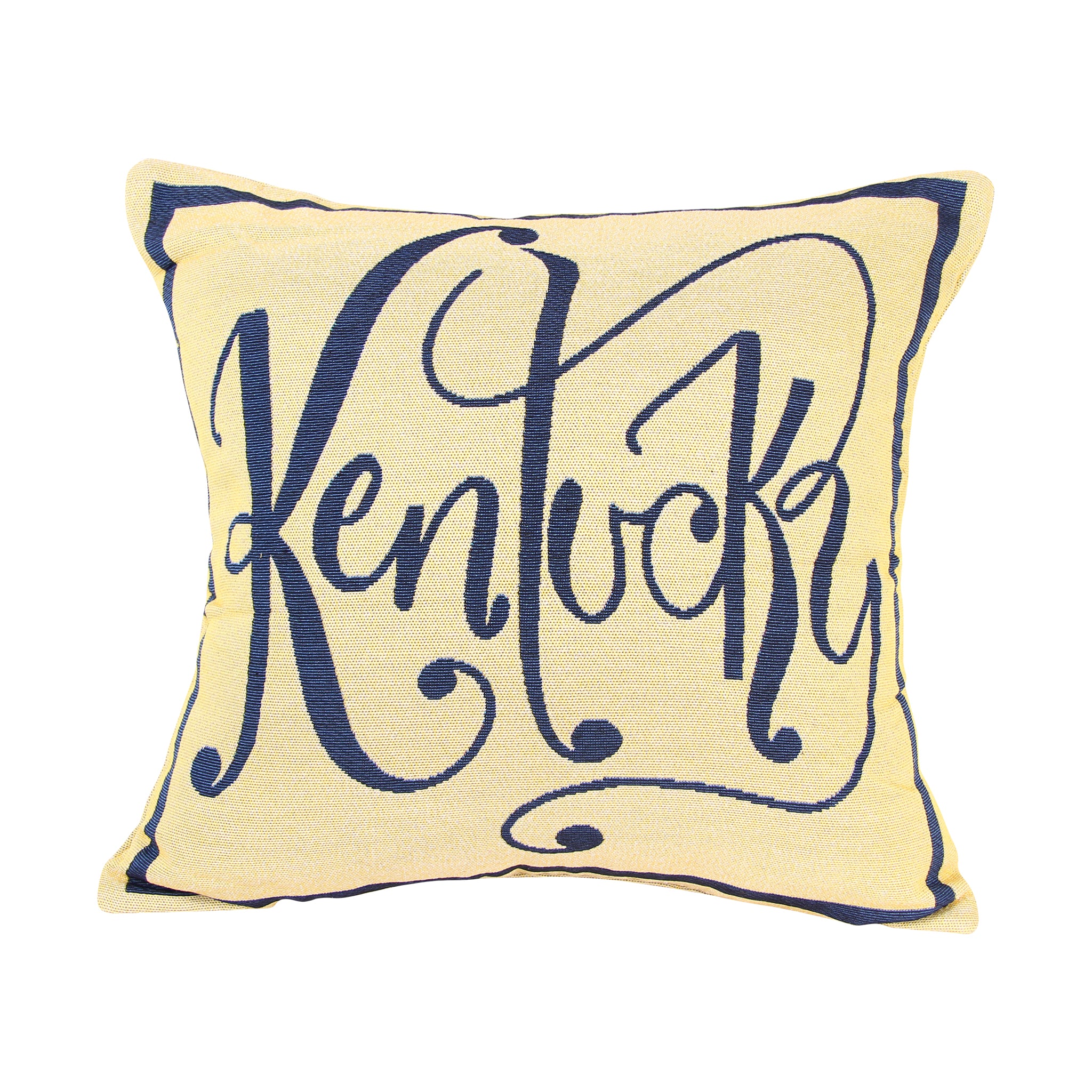 Pale Yellow Kentucky Word Pillow